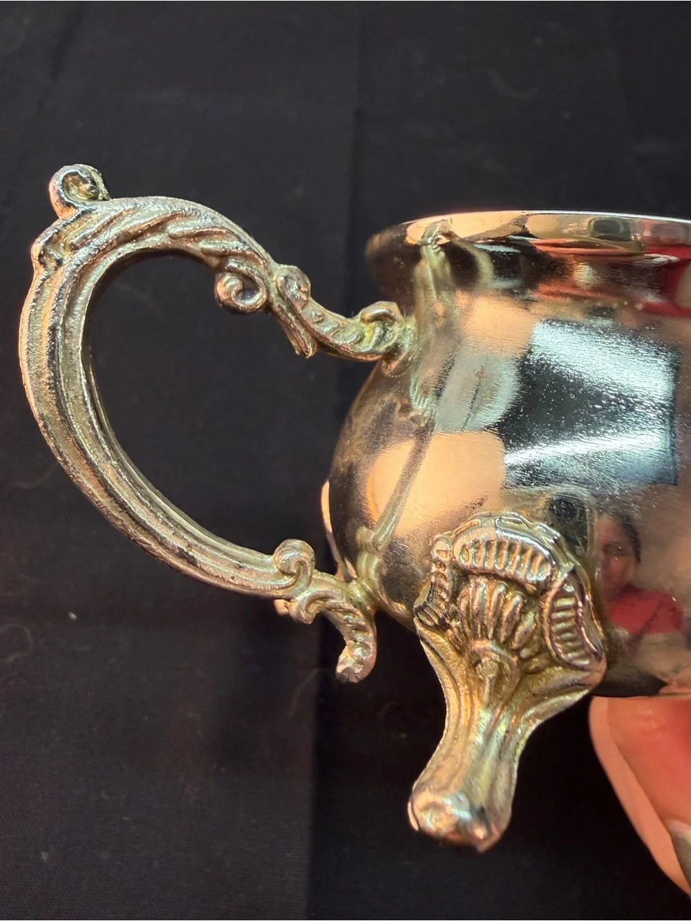 Vintage International Silver Co Silverplate Creamer Open Sugar Bowl Set Ornate